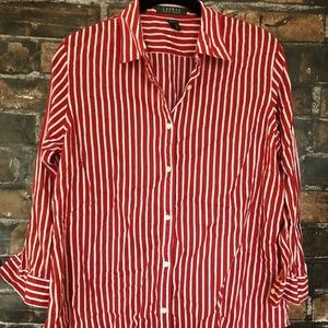 Ralph Lauren LAUREN Vertical Striped Button Down